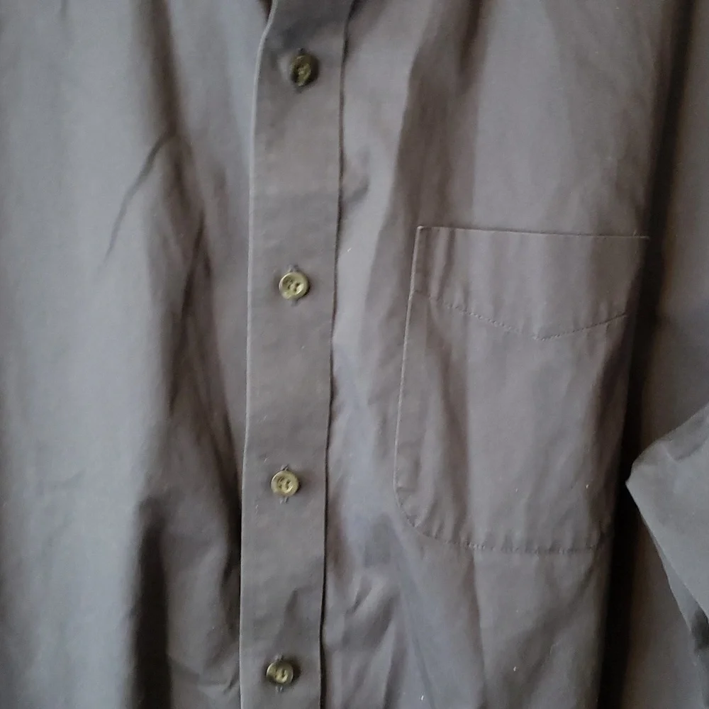 L.L. Bean Blue Button Down Long Sleeve Wrinkle Free XXLarge Regular Shirt - Picture 2 of 5